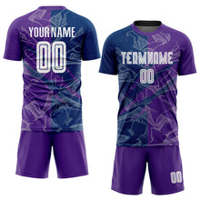 Charger l&#39;image dans la galerie, Custom Graffiti Pattern US Navy Blue-Purple Scratch Sublimation Soccer Uniform Jersey
