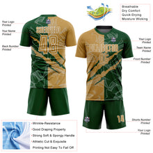 Charger l&#39;image dans la galerie, Custom Graffiti Pattern Old Gold-Green Scratch Sublimation Soccer Uniform Jersey
