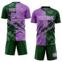 Charger l&#39;image dans la galerie, Custom Graffiti Pattern Medium Purple-Green Scratch Sublimation Soccer Uniform Jersey
