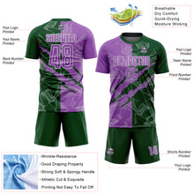 Charger l&#39;image dans la galerie, Custom Graffiti Pattern Medium Purple-Green Scratch Sublimation Soccer Uniform Jersey
