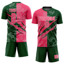 Загрузить изображение в средство просмотра галереи, Custom Graffiti Pattern Neon Pink-Green Scratch Sublimation Soccer Uniform Jersey
