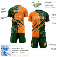 Charger l&#39;image dans la galerie, Custom Graffiti Pattern Bay Orange-Green Scratch Sublimation Soccer Uniform Jersey
