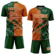 Charger l&#39;image dans la galerie, Custom Graffiti Pattern Texas Orange-Green Scratch Sublimation Soccer Uniform Jersey
