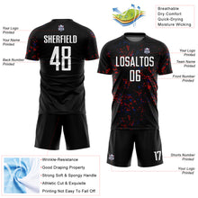 Laden Sie das Bild in den Galerie-Viewer, Custom Black Red-Royal Abstract Fragment Art Sublimation Soccer Uniform Jersey
