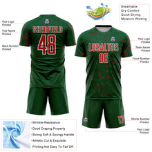 Charger l&#39;image dans la galerie, Custom Green Red-Kelly Green Abstract Fragment Art Sublimation Soccer Uniform Jersey
