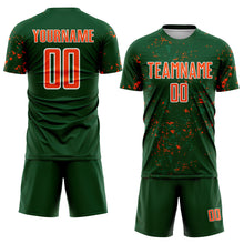 Charger l&#39;image dans la galerie, Custom Green Orange-Kelly Green Abstract Fragment Art Sublimation Soccer Uniform Jersey
