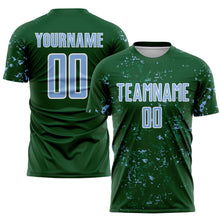 Charger l&#39;image dans la galerie, Custom Green Light Blue-Kelly Green Abstract Fragment Art Sublimation Soccer Uniform Jersey
