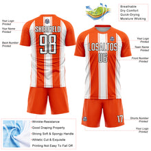 Charger l&#39;image dans la galerie, Custom Orange White-Black Line Sublimation Soccer Uniform Jersey
