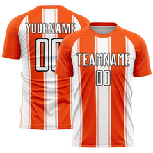 Charger l&#39;image dans la galerie, Custom Orange White-Black Line Sublimation Soccer Uniform Jersey
