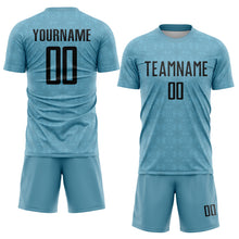 Charger l&#39;image dans la galerie, Custom Shadow Blue Black Geometric Shapes Sublimation Soccer Uniform Jersey
