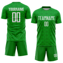 Charger l&#39;image dans la galerie, Custom Grass Green White Geometric Shapes Sublimation Soccer Uniform Jersey
