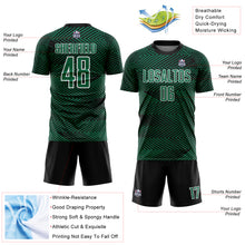 Load image into Gallery viewer, Custom Kelly Green Black-White Line Sublimation Soccer Uniform Jersey
