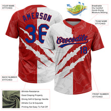 Загрузить изображение в средство просмотра галереи, Custom Graffiti Pattern Royal-Red 3D Two-Button Unisex Softball Jersey
