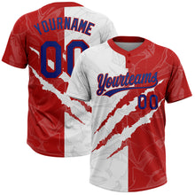 Загрузить изображение в средство просмотра галереи, Custom Graffiti Pattern Royal-Red 3D Two-Button Unisex Softball Jersey
