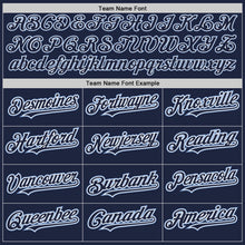 Charger l&#39;image dans la galerie, Custom Navy Light Blue Pinstripe White Two-Button Unisex Softball Jersey
