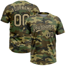 Загрузить изображение в средство просмотра галереи, Custom Camo Vegas Gold-Black Salute To Service Two-Button Unisex Softball Jersey
