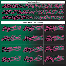 Charger l&#39;image dans la galerie, Custom Black Kelly Green-Pink Gradient Fashion Two-Button Unisex Softball Jersey
