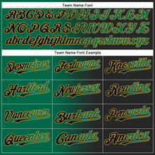 Charger l&#39;image dans la galerie, Custom Black Kelly Green-Old Gold Gradient Fashion Two-Button Unisex Softball Jersey
