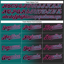 Load image into Gallery viewer, Custom Black Teal-Pink Gradient Fashion Two-Button Unisex Softball Jersey
