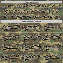 Laden Sie das Bild in den Galerie-Viewer, Custom Camo Black-Cream Salute To Service Two-Button Unisex Softball Jersey
