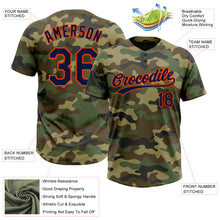 Charger l&#39;image dans la galerie, Custom Camo Navy-Orange Salute To Service Two-Button Unisex Softball Jersey
