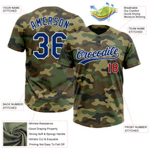 Laden Sie das Bild in den Galerie-Viewer, Custom Camo Royal-Red Salute To Service Two-Button Unisex Softball Jersey
