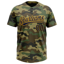 Charger l&#39;image dans la galerie, Custom Camo Navy-Gold Salute To Service Two-Button Unisex Softball Jersey
