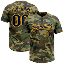 Charger l&#39;image dans la galerie, Custom Camo Navy-Gold Salute To Service Two-Button Unisex Softball Jersey
