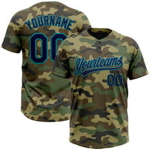 Charger l&#39;image dans la galerie, Custom Camo Navy-Teal Salute To Service Two-Button Unisex Softball Jersey
