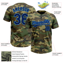 Charger l&#39;image dans la galerie, Custom Camo Navy-Electric Blue Salute To Service Two-Button Unisex Softball Jersey
