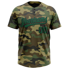 Charger l&#39;image dans la galerie, Custom Camo Kelly Green-Black Salute To Service Two-Button Unisex Softball Jersey
