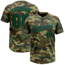 Charger l&#39;image dans la galerie, Custom Camo Kelly Green-Black Salute To Service Two-Button Unisex Softball Jersey
