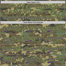 Charger l&#39;image dans la galerie, Custom Camo Purple-Neon Green Salute To Service Two-Button Unisex Softball Jersey
