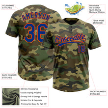 Charger l&#39;image dans la galerie, Custom Camo Royal-Orange Salute To Service Two-Button Unisex Softball Jersey
