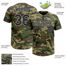 Charger l&#39;image dans la galerie, Custom Camo Black-Gray Salute To Service Two-Button Unisex Softball Jersey
