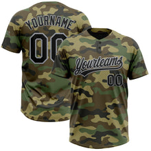 Charger l&#39;image dans la galerie, Custom Camo Black-Gray Salute To Service Two-Button Unisex Softball Jersey
