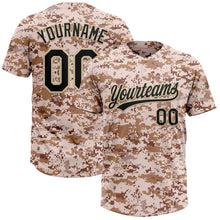 Charger l&#39;image dans la galerie, Custom Camo Black-Cream Salute To Service Two-Button Unisex Softball Jersey
