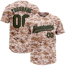 Charger l&#39;image dans la galerie, Custom Camo Olive-Black Salute To Service Two-Button Unisex Softball Jersey
