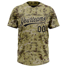 Charger l&#39;image dans la galerie, Custom Camo Black-Cream Salute To Service Two-Button Unisex Softball Jersey
