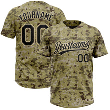 Charger l&#39;image dans la galerie, Custom Camo Black-Cream Salute To Service Two-Button Unisex Softball Jersey
