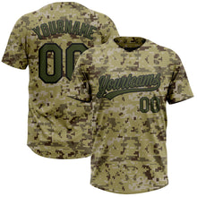 Charger l&#39;image dans la galerie, Custom Camo Olive-Black Salute To Service Two-Button Unisex Softball Jersey
