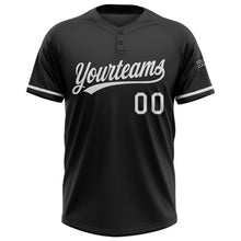 Charger l&#39;image dans la galerie, Custom Black White Two-Button Unisex Softball Jersey
