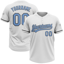 Charger l&#39;image dans la galerie, Custom White Light Blue-Steel Gray Two-Button Unisex Softball Jersey
