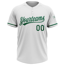 Charger l&#39;image dans la galerie, Custom White Kelly Green Two-Button Unisex Softball Jersey
