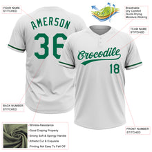 Charger l&#39;image dans la galerie, Custom White Kelly Green Two-Button Unisex Softball Jersey
