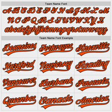 Load image into Gallery viewer, Custom White Orange-Black Two-Button Unisex Softball Jersey
