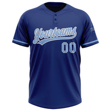 Charger l&#39;image dans la galerie, Custom Royal Light Blue-White Two-Button Unisex Softball Jersey
