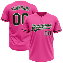 Charger l&#39;image dans la galerie, Custom Pink Green-White Two-Button Unisex Softball Jersey
