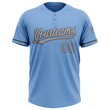 Charger l&#39;image dans la galerie, Custom Light Blue Gray-Steel Gray Two-Button Unisex Softball Jersey
