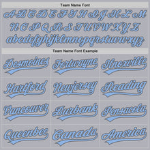 Charger l&#39;image dans la galerie, Custom Gray Light Blue-Steel Gray Two-Button Unisex Softball Jersey
